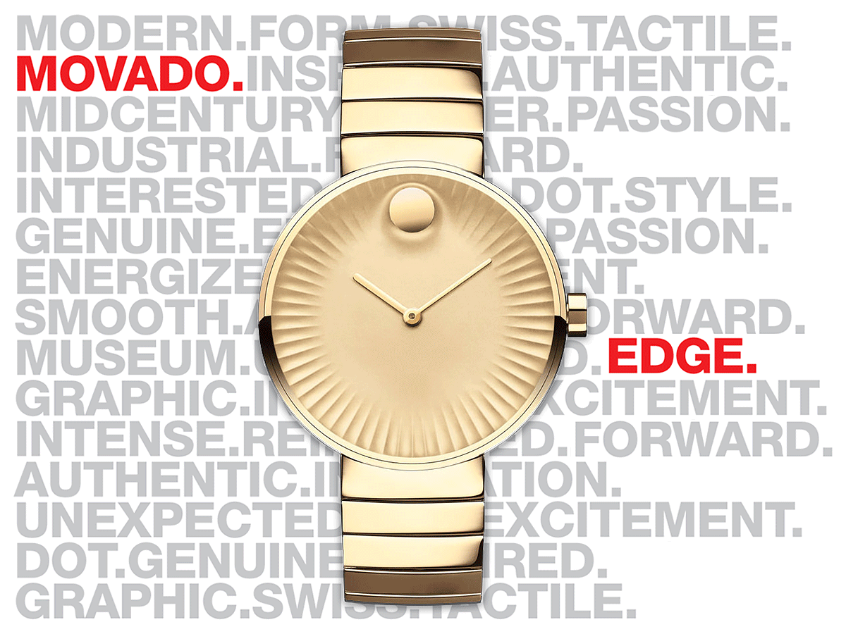 banner đồng hồ Movado Edge nữ