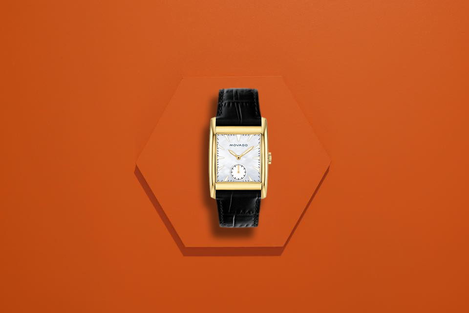 đồng hồ Movado Heritage Series Rectangle Dial 1