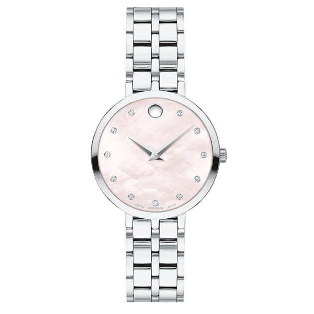 Đồng hồ Movado Kora 0607322 Diamond Markers Watch 28mm