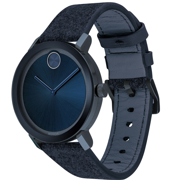 Movado Bold Blue Ion-Plated 3600613 Watch 40mm