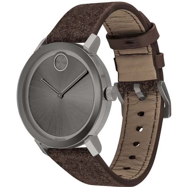 Movado Bold Grey Ion-Plated 3600614 Watch 40mm