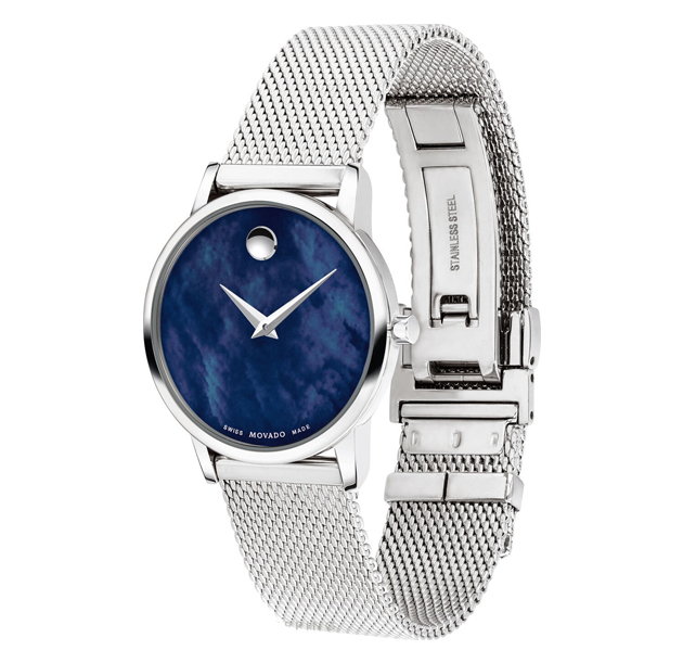 đồng hồ Movado Museum Classic Blue Watch 28mm 0607425