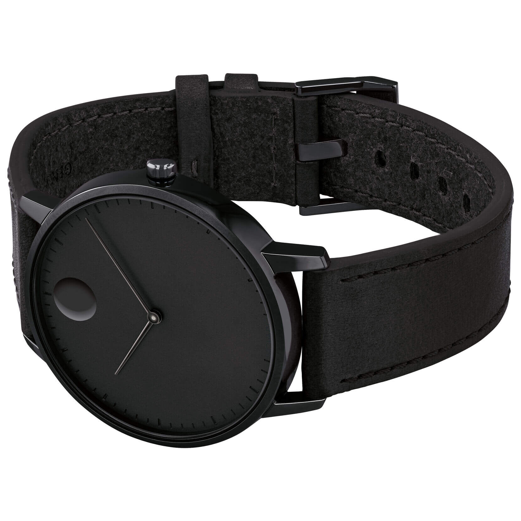 movado-face-3640002(1) Movado 3640002 Face Black Ion-Plated Watch 41mm