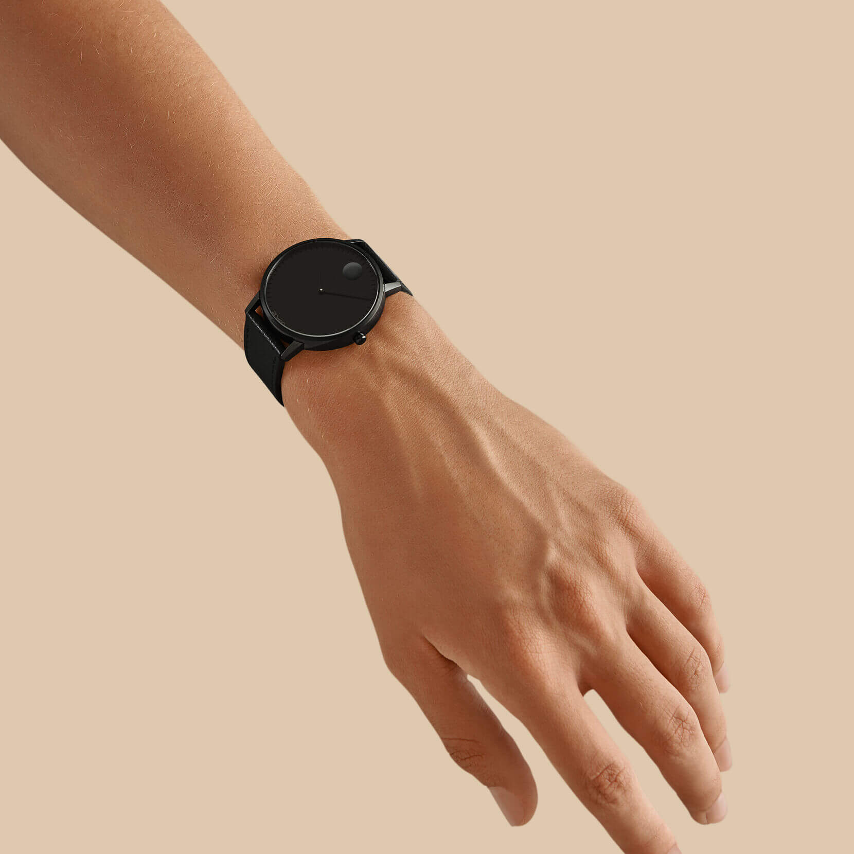 movado-face-3640002(2) Movado 3640002 Face Black Ion-Plated Watch 41mm