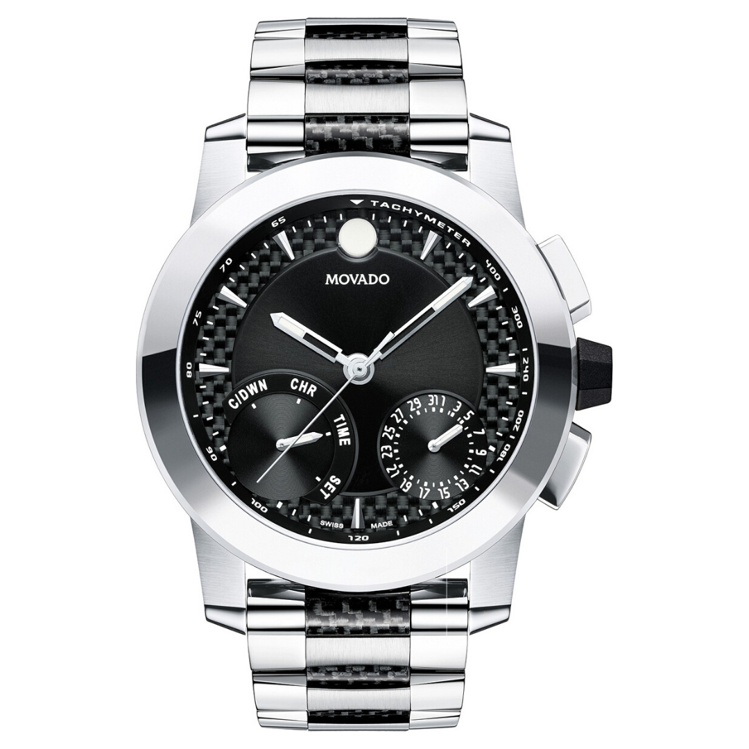 Movado Chronograph Vizio Carbon Fiber Bracelet Watch 45mm Movado Chronograph Vizio Carbon Fiber Bracelet Watch 45mm