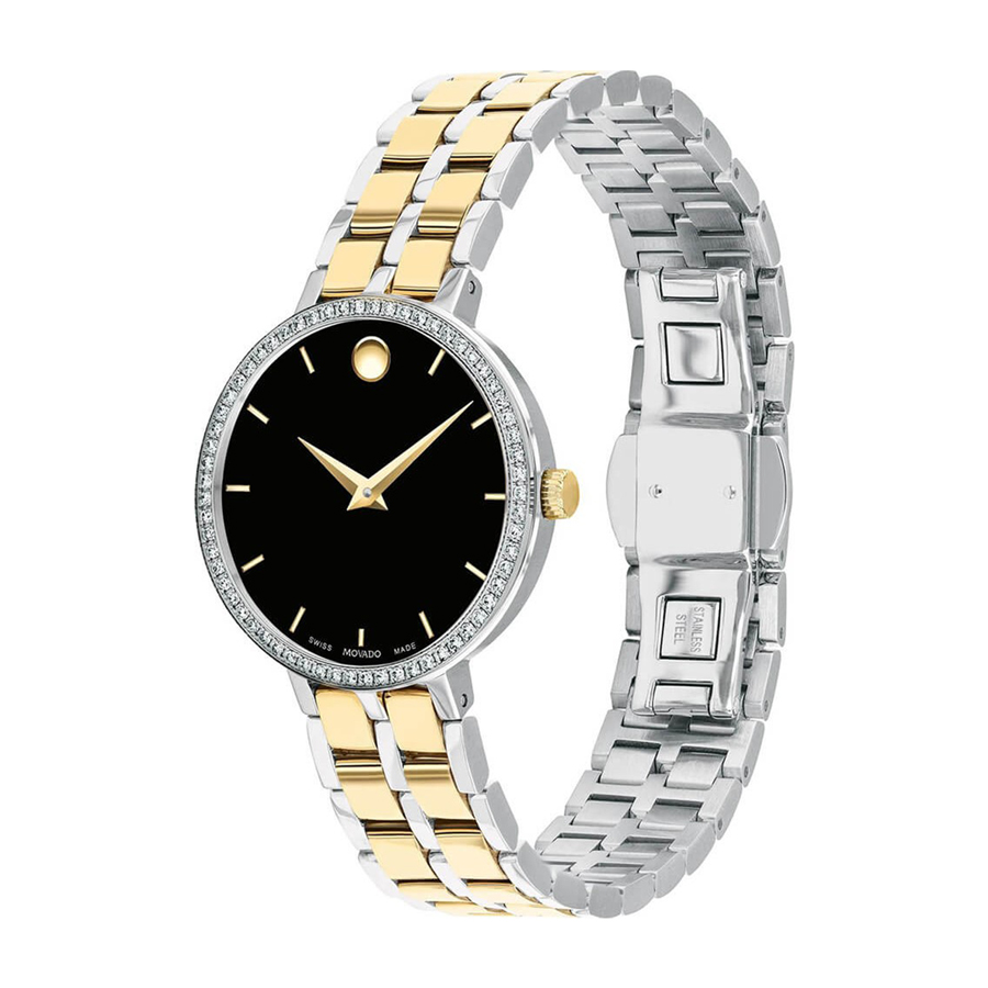 111 Movado 0607470 Kora Ladies Diamond Bezel Watch 28mm