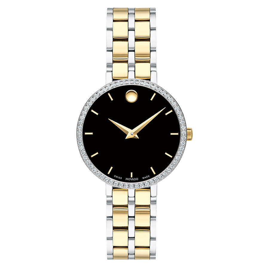 2 Movado 0607470 Kora Ladies Diamond Bezel Watch 28mm