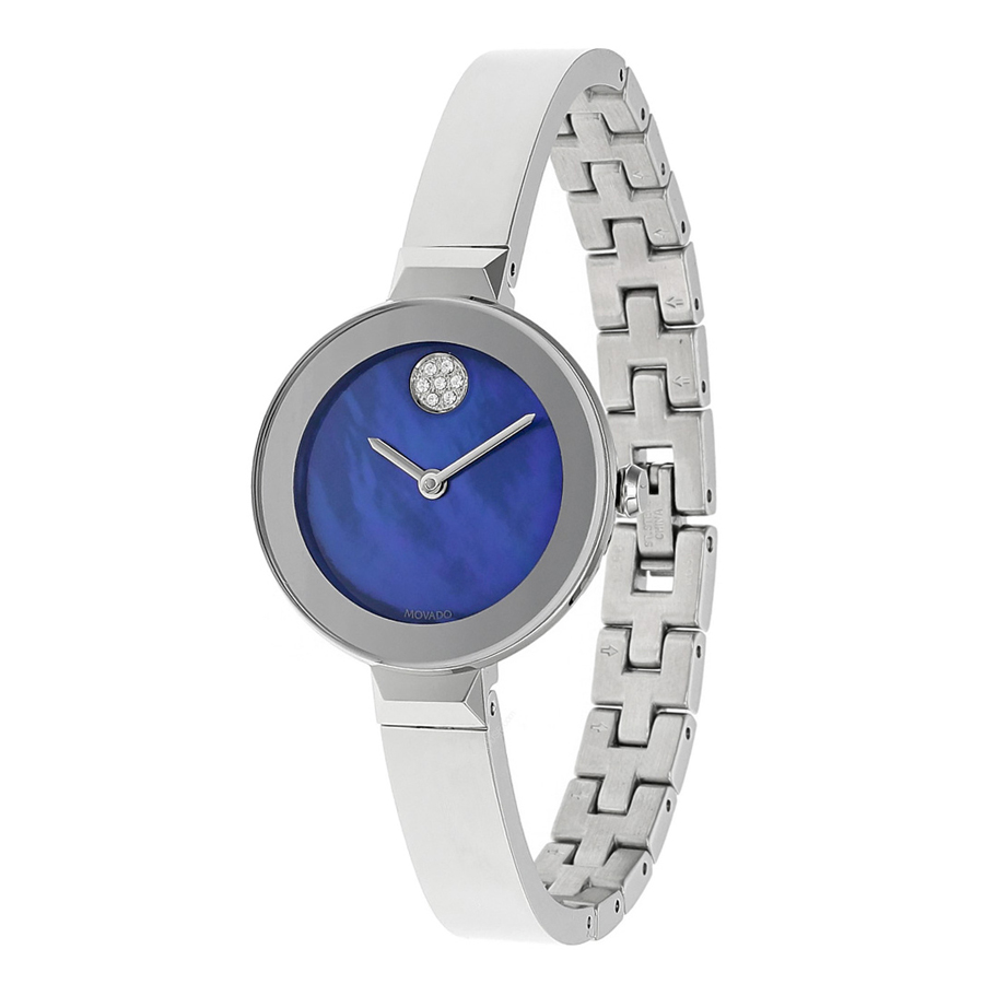 S Movado 3600670 Bold S-Steel Blue Watch 28mm