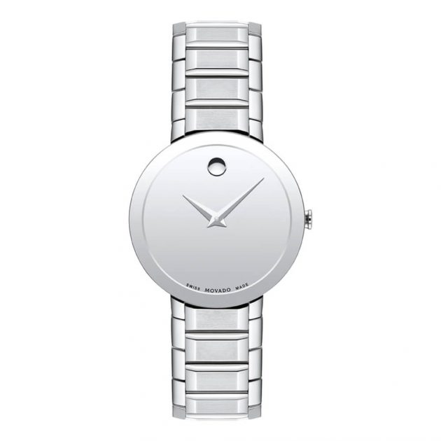 Movado 0607547 Sapphire Quartz Silver Watch 28mm