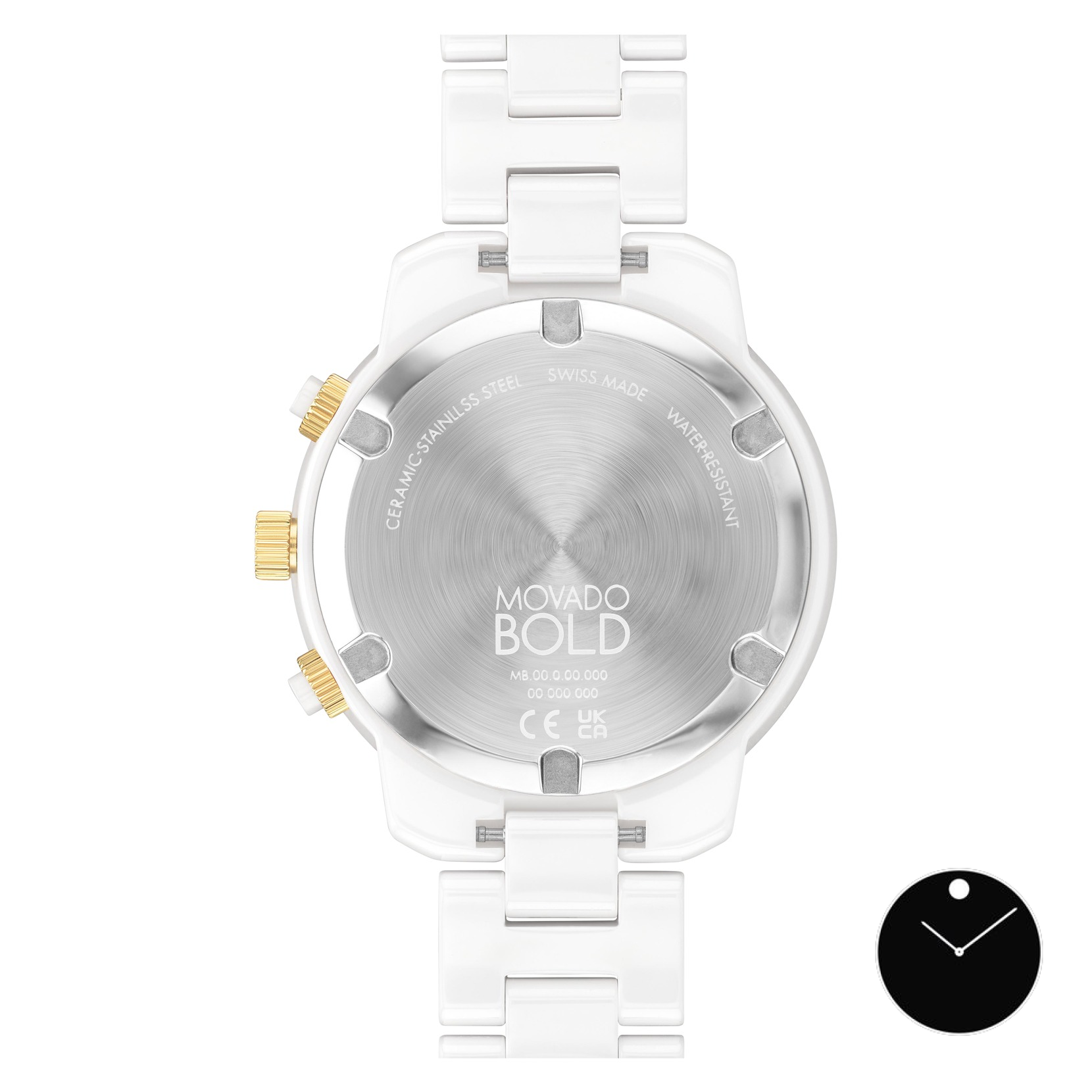 3600933w_LRG_rgb_Back Movado BOLD Verso 3600933 Chronograph Watch 39.5mm