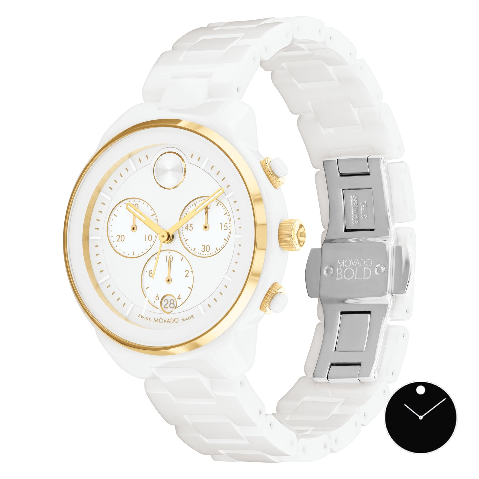 3600933w_LRG_rgb_Profile Movado BOLD Verso 3600933 Chronograph Watch 39.5mm