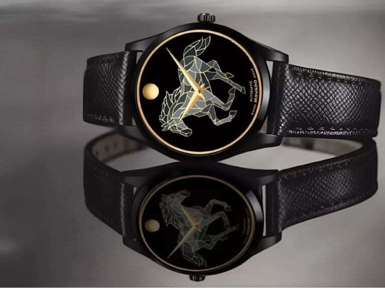 Movado Year of the Horse 2026 ref. 0608008 với mặt số ngựa mosaic
